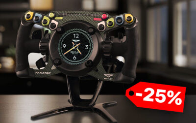 Het Fanatec Bentley GT3 stuur met 25% korting, alleen tot 18 juli