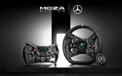 MOZA Gamescom 2026: stuurwielen van Mercedes en Ford, MotoGP-motoren en AI